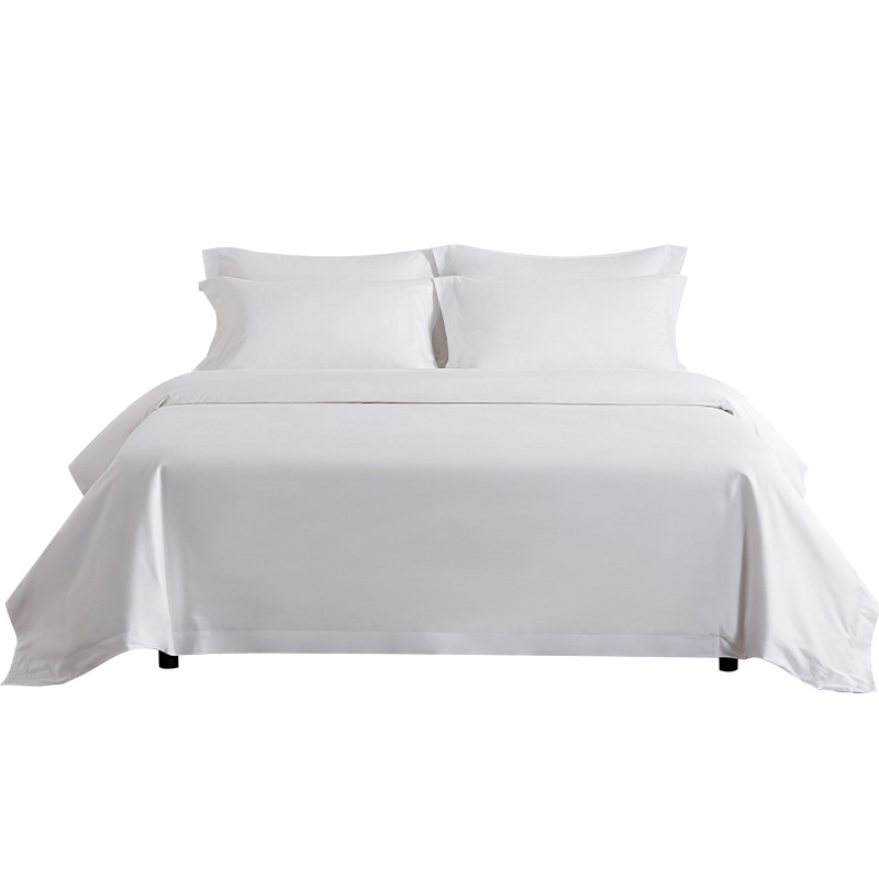 Hotel pattern size can be customized white 4 pieces Cotton Bed Sheet Set