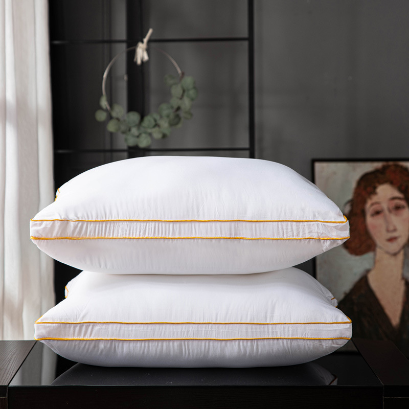 High rebound feather silk cotton hotel pillow core wholesale - Hotel supplies - 1