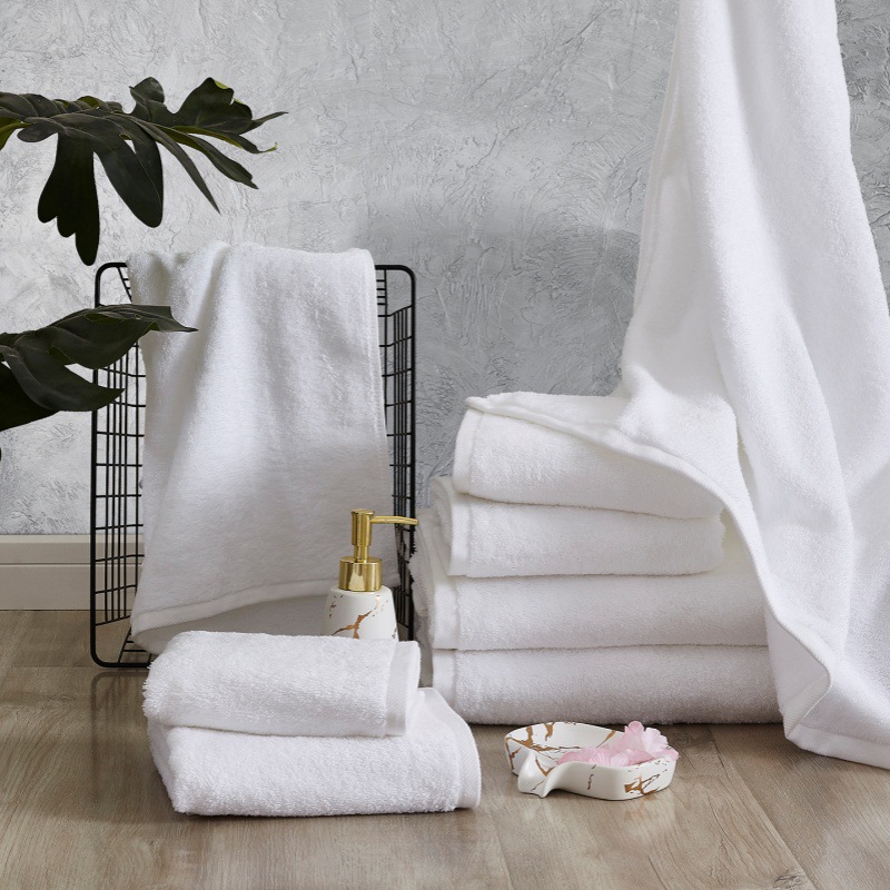 Hotel cotton white towel bath towel B&B hotel wholesale super soft thickening - Hotel supplies - 2